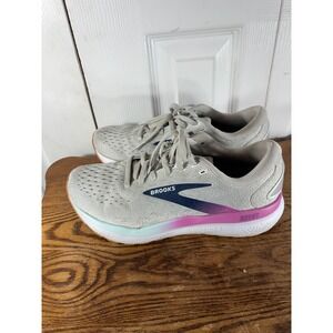 Brooks Ghost Running Shoes Womens Size 7.5 Sneakers Gray Purple Athletic Lace Up